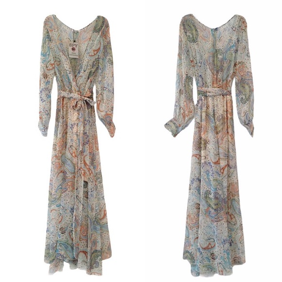 Spy Zone Dresses & Skirts - Spy Zone Exchange Sheer Paisley Maxi Dress NWT